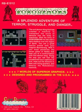 Robodemons (USA) (Unl) box cover back